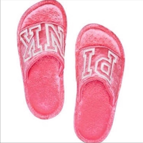 PINK Victoria's Secret Shoes - PINK velvet slippers